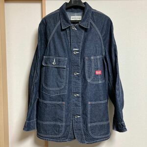 【極美品】SAMURAI JEANS サムライジーンズ 10オンスカバーオール 梅田本店仕様 インディゴ Mサイズ HJCA-D10OZ