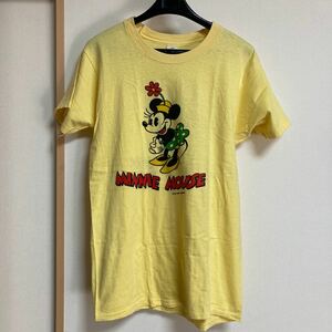 【希少】70s ミニーマウス ディズニーオフィシャル ビンテージ Tシャツ イエロー Lサイズ 両面染み込みプリント 古着 TROPIX TOGS Disney