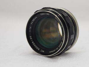 ★実用美品★ MINOLTA ミノルタ MC ROKKOR-PF 58mm F1.4 ★動作OK、うすカビ★＠3045