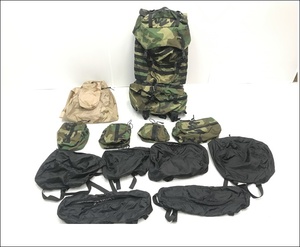 福岡)希少 GREGORY グレゴリー UM21 Backpack ポーチ レインカバー付き 軍用　アウトドア 　匂い有 ◆2402247704 MB24A