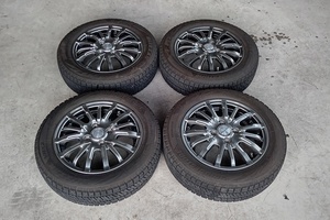 山口)LEBEN 14インチ 4.5J+45 4H/100 BS 19年製 BLLIZAK VRX2 155/65R14 中古 4本 【送料別途】 ▲C240210N02 MB10C