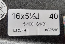 山口)Millous 16インチ 5.5J+40 5H/100 ヨコハマ 22年製 アイスガードIG60 195/65R16 未使用 4本 【送料別途】 ▲C240203N02 MB03B_画像6