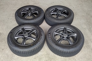 山口)【送料別途】 TOPRUN 15インチ 6J+45 5H/114.3 BS BLIZZAK VRX2 22年製 195/65R15 中古 4本 ▲C240220N03 MB20C