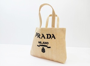 下松)【未使用品】PRADA プラダ ノベルティ バッグ 刺繍　トートバッグ ◆N2402038 MB14A