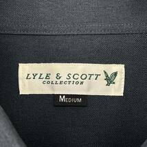 M LYLE&SCOTT COLLECTION シャツ グレーネイビー 長袖 リユース ultraｍto sh0482_画像3