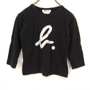 XS agnes b. ENFANT Tシャツ ブラック キッズ 長袖 リユース ultramto ts1796