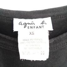 XS agnes b. ENFANT Tシャツ ブラック キッズ 長袖 リユース ultramto ts1796_画像3