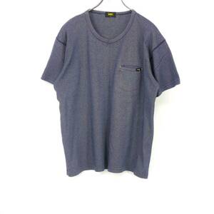 LL Lee Tシャツ ネイビー デニム風 胸ポケット 半袖 リユース ultramto ts1798