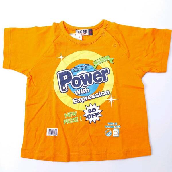 80 BEAR BOX プリントTシャツ オレンジ 半袖 リユース ultramto ts1827