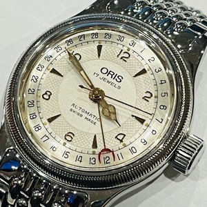 ★ORIS★　オリス　ポインターデイト　7400C　Cal.584　17石　裏スケ　自動巻き　シルバー　