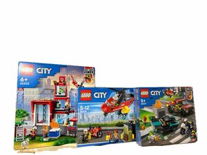 レゴLEGO シティ 消防署 60320 & 60108 & 60319 3点セット　おもちゃ ブロック 消防　Lego city