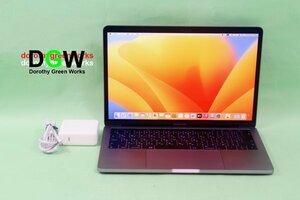 美品1! 2019 MUHP2J/A MacBook Pro 13.3” Retina Core i5 Quad-Core 1.4GHz 8GB SSD256GB SpaceGray OS13.6.3 Ventura