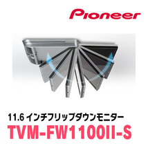 N-BOXカスタム(JF3/4・H29/9～R5/9)専用セット　PIONEER / TVM-FW1100II-S＋KK-H107FDL　11.6インチ・フリップダウンモニター_画像7