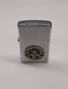 ZIPPO ジッポーライター インディアン ネイティブアメリカン 2003年製 立体 メタル貼り シルバー オイルライター 喫煙 み