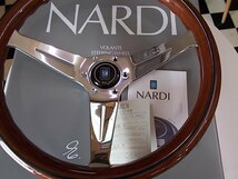 NARDI　ナルディ Rally(wood)　N770　ウッド＆ポリッシュスポーク ３5０mm ディープコーンタイプ　送料無料_画像2