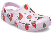 新品タグ付き 22cm クロックス バヤ シーズナル プリンテッド クロッグ バレリーナ ピンク ストロベリー Crocs Pink Strawberry Sandals_画像6