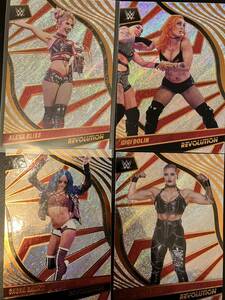 PANINI WWE2022 4枚セット アレクサブリス　サーシャバンクス　リアリプリー　GIGIDOLIN WWEカード　topps プロレスカード　スターダム