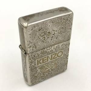 202TE-E1130★ZIPPO KENZO★ジッポ ジッポー ケンゾー 1989年製 シルバー オイルライター lighter 喫煙具 DD8/DF0