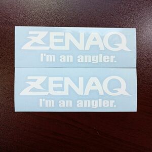 ZENAQ アングラー 二枚組 文字だけ残る カッティングステッカー