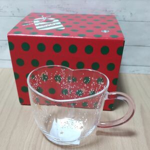 スタバ クリスマス ホリデー2019　耐熱グラスマグハート　355ml 　マグカップ　STARBUCKS　スターバックス　ハート型