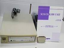 ●Logitec SCSI CD-R/RW UNIT LCW-RW8416/PE 外付け CDドライブ 再生まで確認 ターミネーター 説明書 CWR4416S-NB YAMAHA●送料無料_画像1