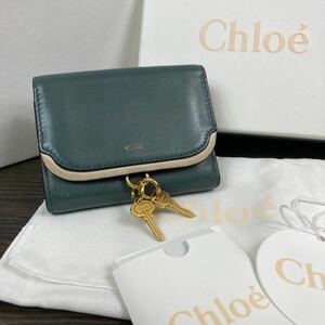 美品　クロエ 三つ折り財布 イージー ミニウォレット　コインケース　レディース　 Chloe レザー　コンパクト 小銭入れ 