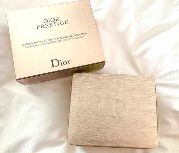 【美品】Dior ディオール プレステージ ボックス バニティポーチ ゴールド
