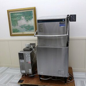 美品！17年製 ホシザキ星崎 食器洗浄機 ドアタイプ JWE-680B 都市ガス ブースター付 3相200V 大型 ハイパワー 店舗厨房業務用の画像1