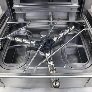 美品！17年製 ホシザキ星崎 食器洗浄機 ドアタイプ JWE-680B 都市ガス ブースター付 3相200V 大型 ハイパワー 店舗厨房業務用の画像7