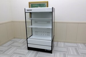 18年製 超美品！フクシマガリレイ 多段 冷蔵オープンショーケース 照明付 冷蔵庫 三相200V 米飯用 MEU-32GHTA3L キャスター付 店舗業務用