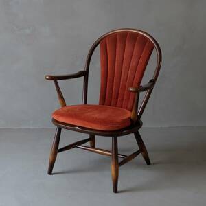 02869.. industry kitsu exist beech material arm chair / chair Vintage Showa Retro old furniture 