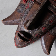 02842 アフリカ マリ共和国 マルカ族 木彫りのマスク / 仮面 オブジェ アート 芸術 古道具 プリミティブ_画像8