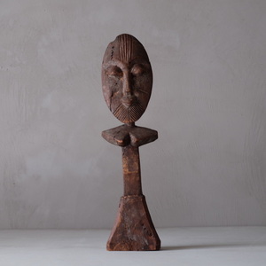 02849 アフリカ ガーナ アシャンティ族 アクワバ人形 / 木像 木彫 アート プリミティブ 古道具
