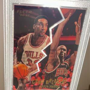 送料無料 RARE 1996 MICHAEL JORDAN / SCOTTIE PIPPEN FLEER #1 GAME BREAKERS - CHICAGO BULLS マイケルジョーダン レア LOW POP ー 大谷の画像3