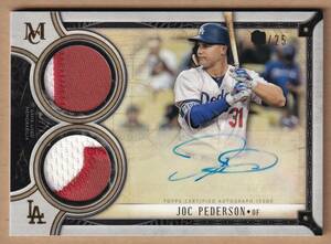 【ジョク・ピーダーソン】２５枚限定 直筆サイン入りパッチカード / 2018 TOPPS MUSEUM COLLECTION DUAL RELIC AUTO 【JOC PEDERSON】