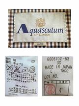 9407 Aquascutum アクアスキュータム クラブチェック ジャケット ブルゾン スイングトップ スウィングトップ ゴルフウェア ベージュ L!!_画像10