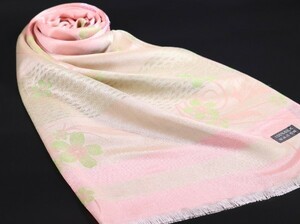 WINTER PASHMINAS◆KV-5133 極上 シルク【ピンク/ベージュ系/Neat lady】大判 ストール/スカーフ 冬 Scarf/Stall