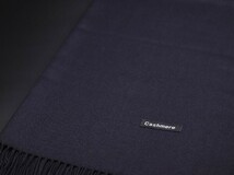 WINTER PASHMINAS◆KW-C128 極上 カシミア【ブラック/無地】大判 ストール/マフラー Cashmere Scarf/ Stall_画像4