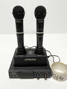 Victor WT-J73AB カラオケ機器 WM-J32 WM-J31B WM-J31A ワイヤレスマイク レシーバー マイク２本付 充電器付き 