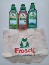 【Frosch フロッシュ　ミニトートギフトセット】食器用洗剤100ml×3本　ミニトートバッグ1枚_画像1