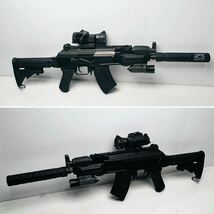 東京マルイ AK47 HC EP 93726M 電動ガン プロサイト ドットサイト LEDライト サイレンサー付 AK M4ストック カスタム品 _画像1