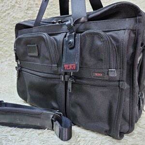 美品　TUMI トゥミ ビジネスバッグ 2way ブリーフケース 黒 エクスパンダブル ショルダーバッグ ショルダー 26160DH 通勤　出張　マチ拡張