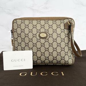 美品 グッチ GUCCI クラッチバッグ セカンドバッグ GGプラス　9-34123