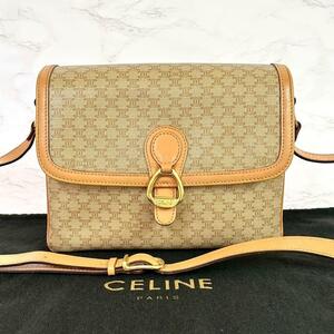 セリーヌ CELINE ショルダーバッグ マカダム ブラウン ベージュ　5-24136