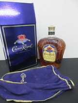 ☆未開栓　古酒☆　Crown Royal クラウン ローヤル 1000ml 箱＆巾着入り　40%　ウイスキー　＃35172_画像3