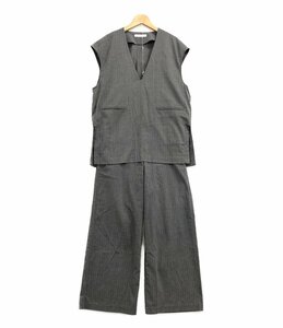 美品 セットアップ トップスパンツ ストライプ柄 レディース F/38 M JOURNAL STANDARD relume [0304初]