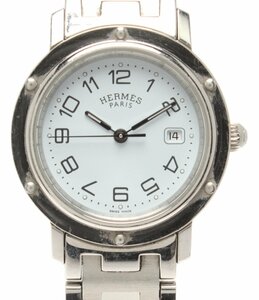 エルメス 腕時計　 クリッパー CL4.410 クオーツ ホワイト レディース HERMES [0502]
