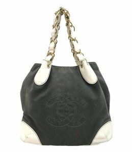 シャネル キャンバストートバッグ チェーンハンドル レディース CHANEL