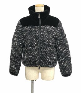 モンクレール ツイードショートダウンジャケット レディース S MONCLER [0604]