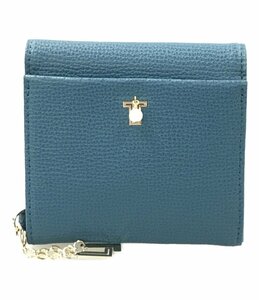 美品 ランバンオンブルー 二つ折り財布 Wホック レディース LANVIN en Bleu